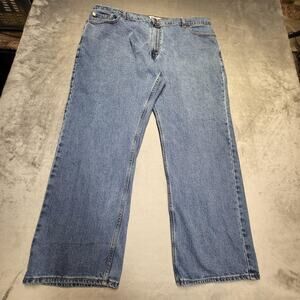 Signature Levi Strauss Jeans Mens 42x29 Relaxed Fit Blue Stretch Gold Label